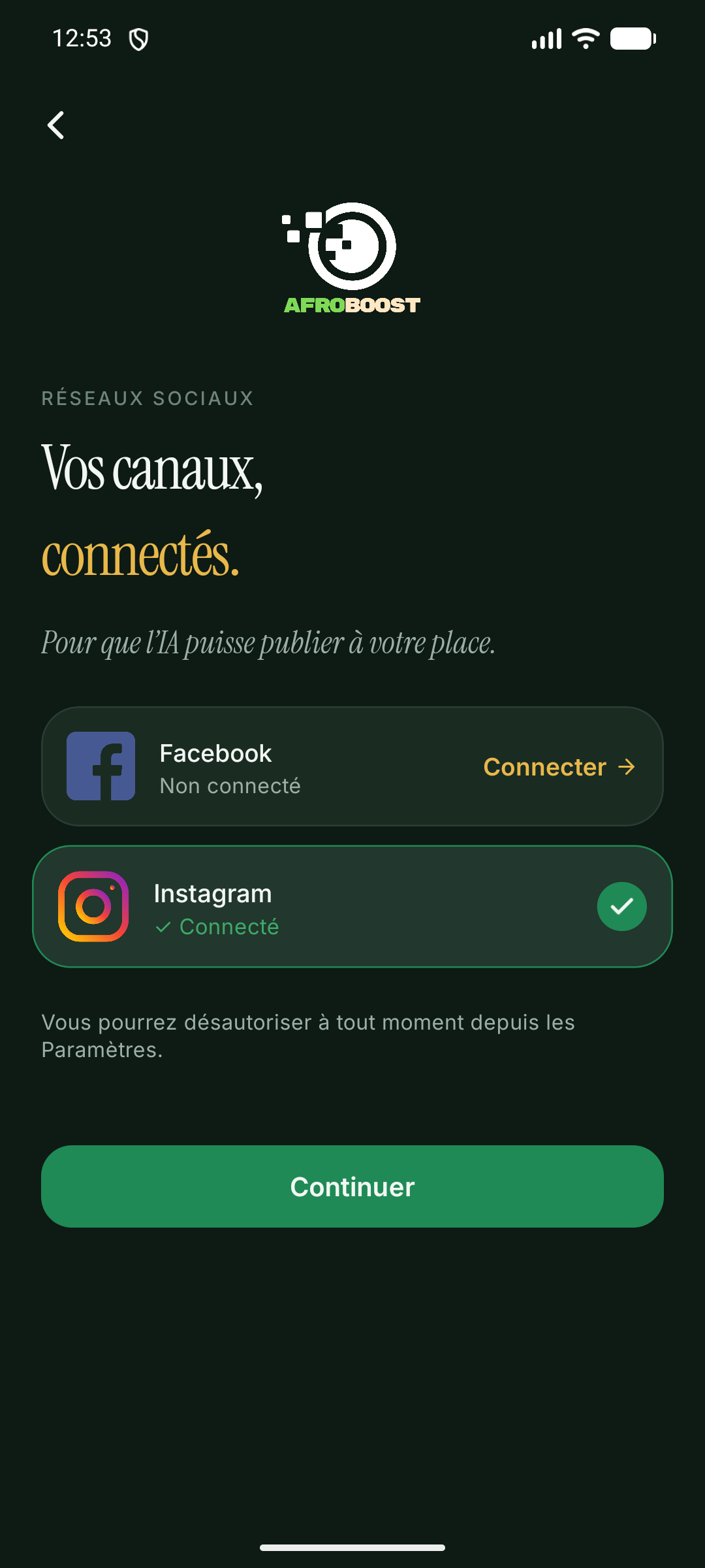 Connect your accounts